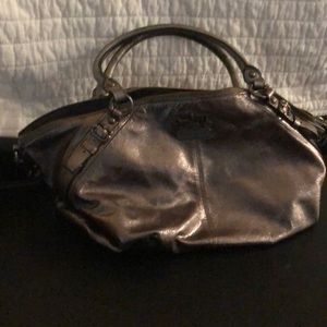 Silver coach bag